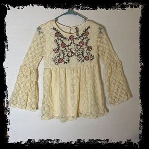 Beautees XL Embroidered lace babydoll with sequins